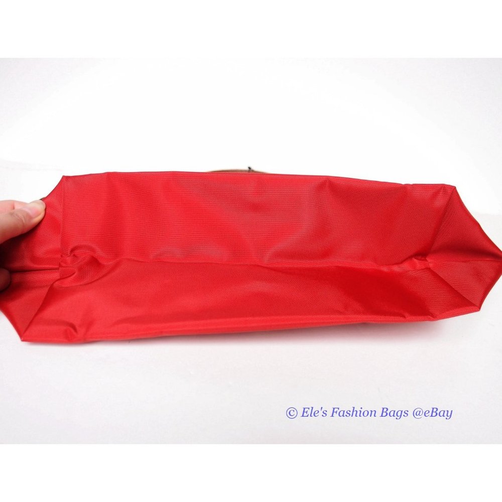 NWT LONGCHAMP Le Pliage Medium/Small Shoulder Tote Burnt Red AUTHENTIC - Picture 13 of 16